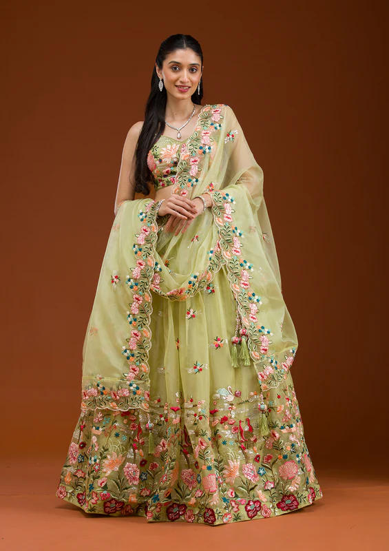 Net Designer Lehenga Set